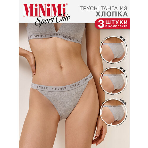 фото Трусы minimi, 3 шт., размер 46(m), серый
