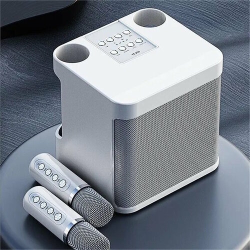 Портативная беспроводная караоке колонка S882 KD 203 акустика с блютуз белая 439000₽