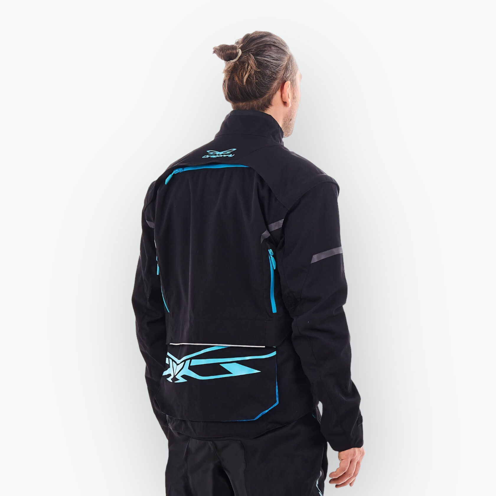 Куртка Эндуро Dragonfly FREERIDE Black Blue 2023 - Черная - Размер XXL