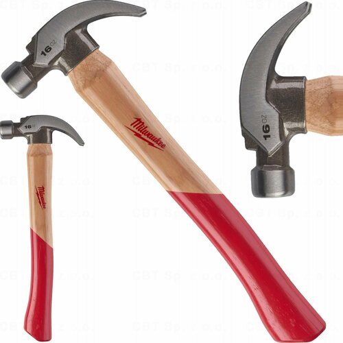 Молоток Milwaukee с рукояткой из гикори, Hickory Hammer 570 г