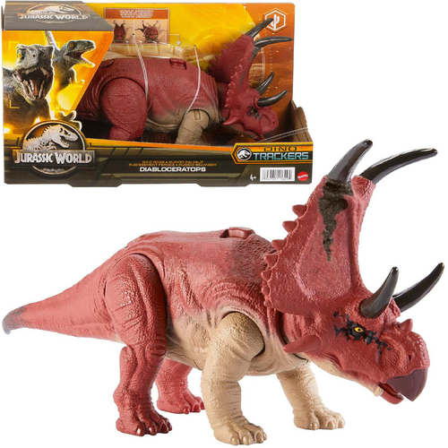 Динозавр Jurassic World Diabloceratops Wild Roar Диаблоцератопс 29 см HLP16 mattel jurassic world wild roar eocarcharia hlp17