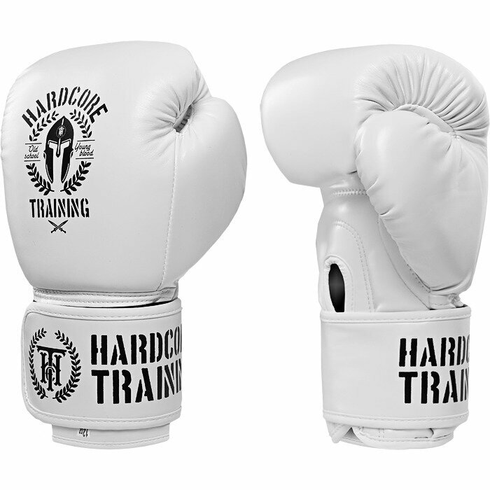 Боксерские перчатки Hardcore Training Helmet PU White - Hardcore Training - Белый - 14 oz