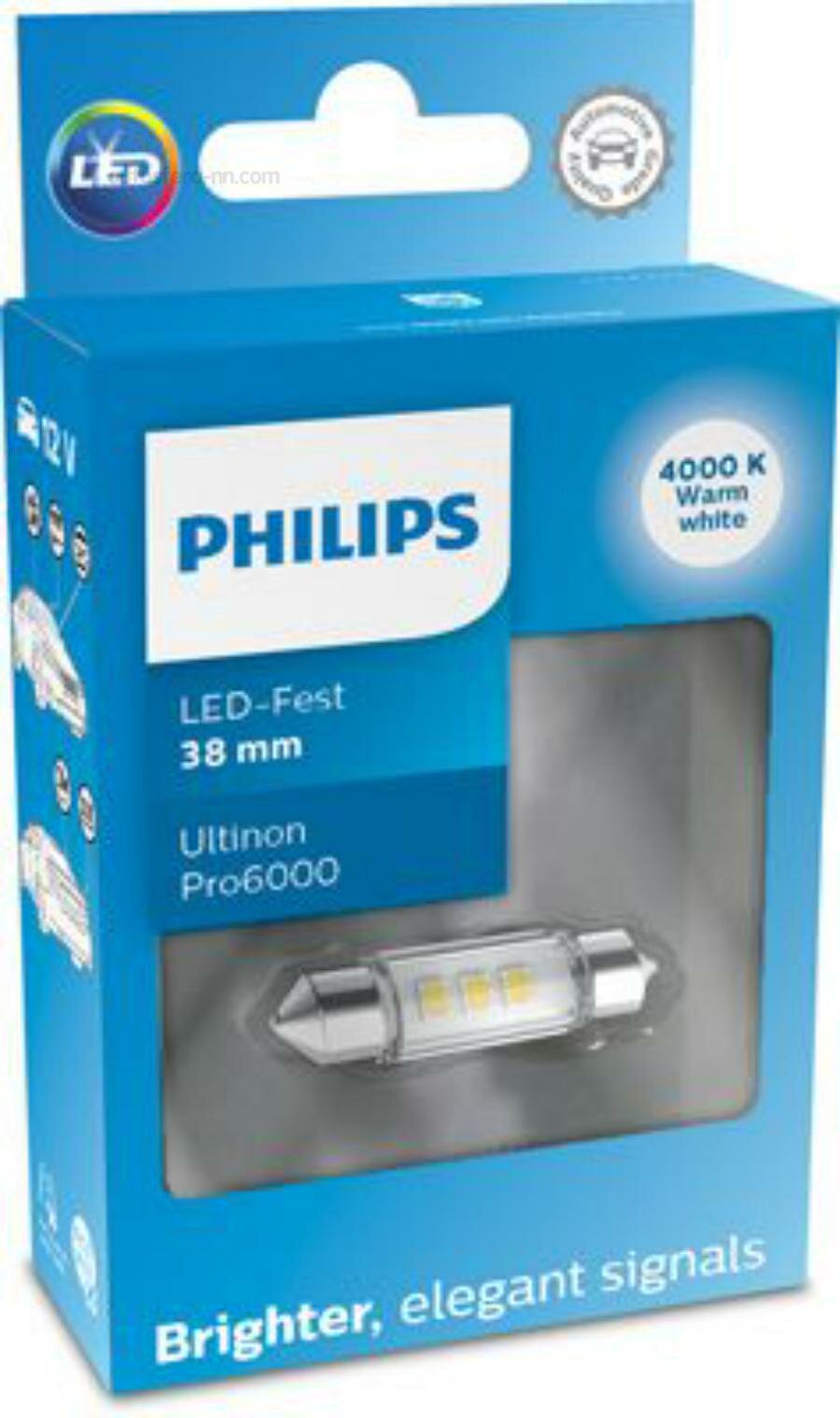 PHILIPS 11854WU60X1 автолампа FESTOON 38MM LED 11854 WU60 12VX1