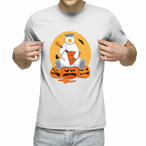 Футболка Us Basic, размер S, белый мужская футболка медведь с балалайкой l серый меланж