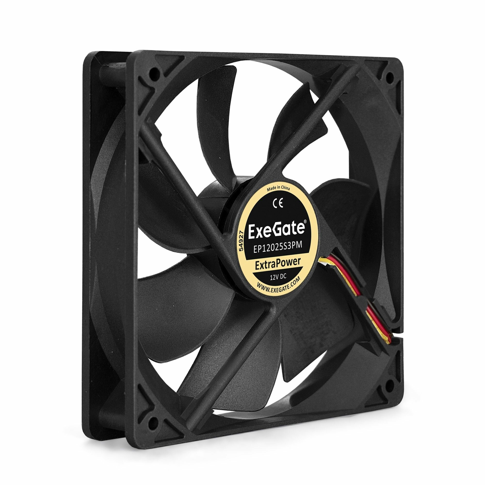 Вентилятор для корпуса Exegate 120x120x25 мм, 1800rpm, 67CFM, 28dBA, 3pin+Molex - фото №1