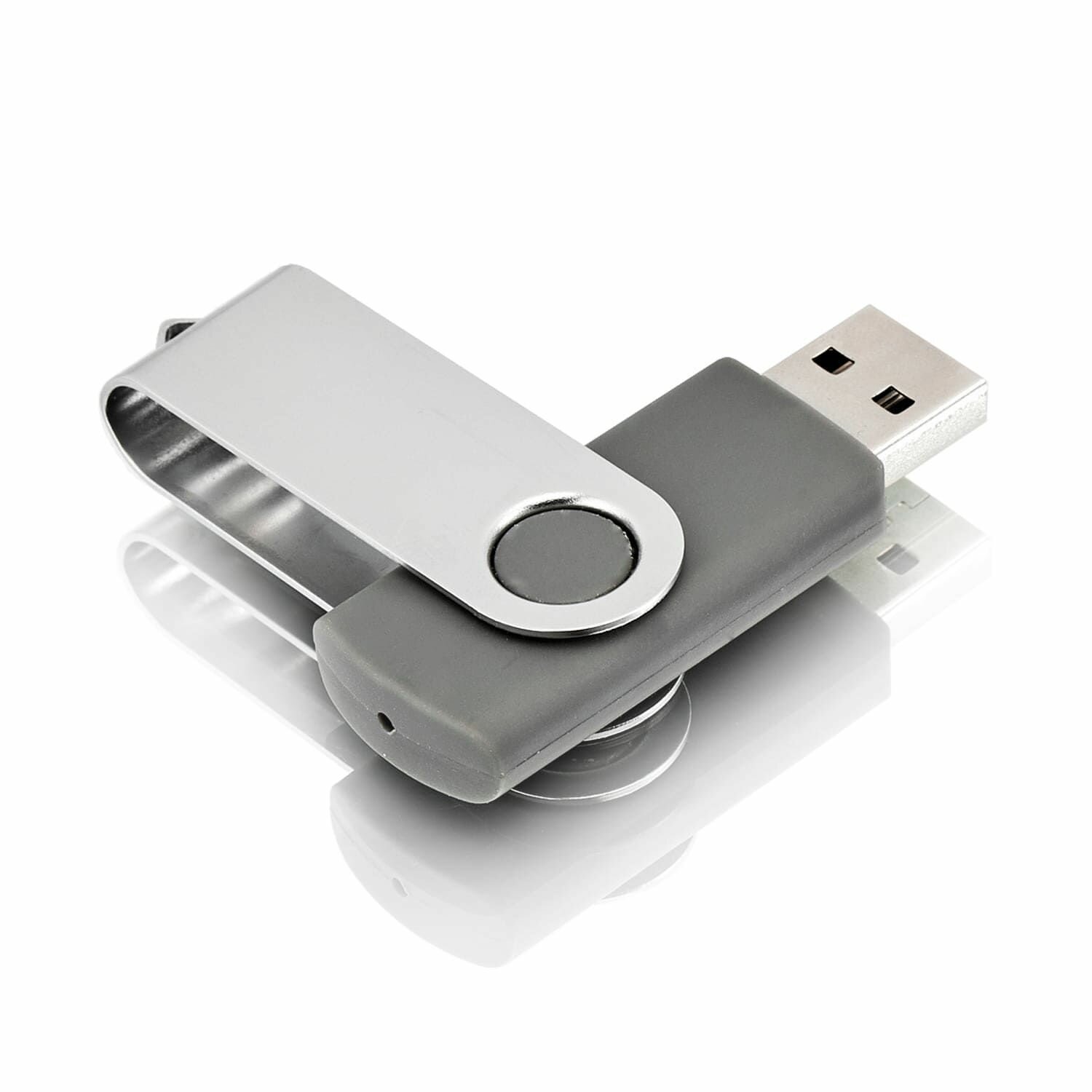 USB флешка, USB flash-накопитель, Флешка Twist, 128 Гб, серая, арт. F01 USB 3.0