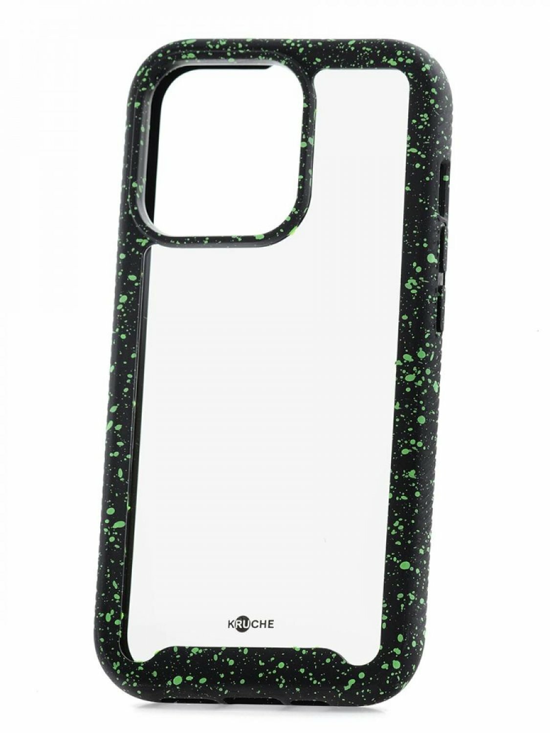 Чехол для iPhone 12 Pro Max Kruche Armor Splash Black, противоударная накладка, защитный силиконовый бампер 360, прозрачный кейс, защита камеры