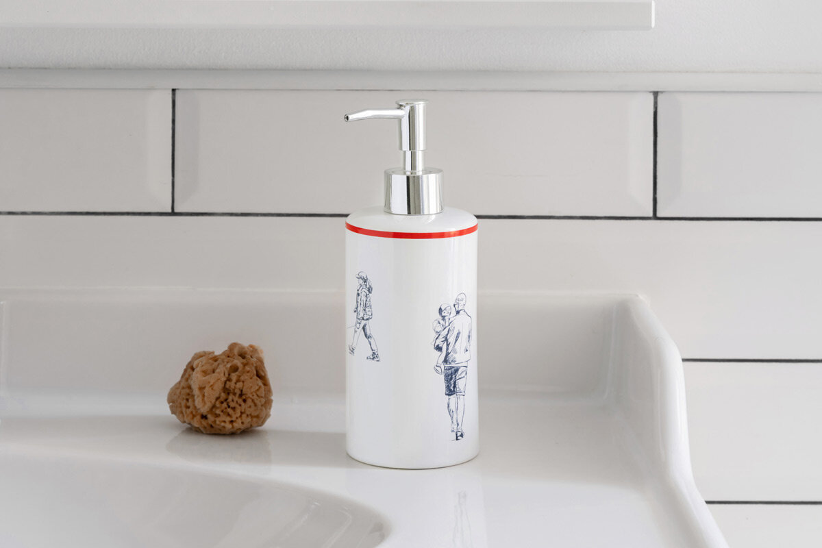 Дозатор для мыла керамический 400 мл ProPiter Moroshka цвет Белый — фото 1