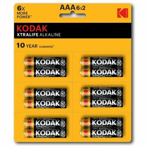 Элемент питания Kodak XtraLife Alkaline AAA LR03 бл 12 элемент питания rexant alkaline aaa lr03 бл 12