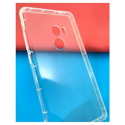 Чехол на смартфон Xiaomi Mi Mix 2 накладка прозрачная силиконовая с усиленным противоударным бортиком
