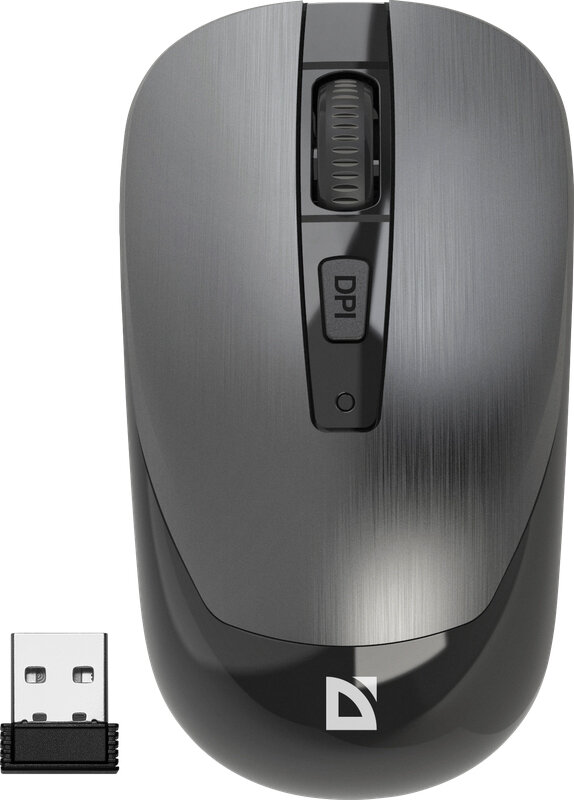 Мышь Defender Wave MM-995 оптическая беспроводная USB серебристый