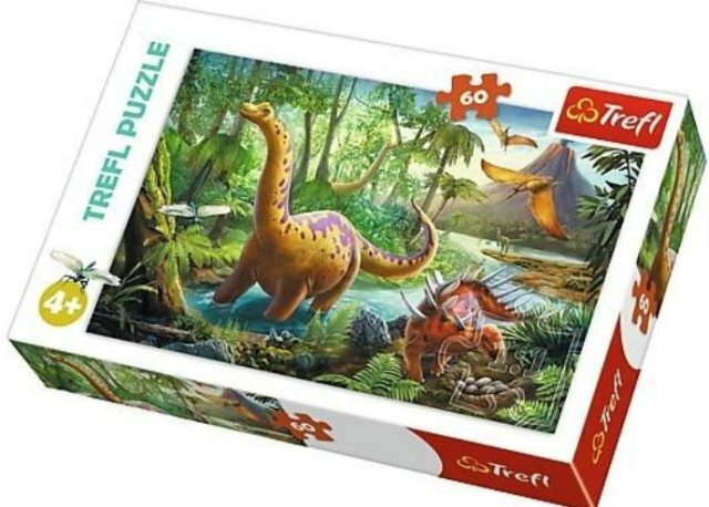 Пазл "Странствующие динозавры" 60 элементов в коробке