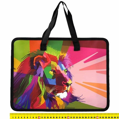 Папка школьная для тетрадей А4 на молнии с ручками 