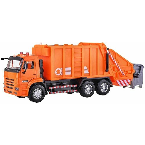 Модель машины машинка мусоровоз sanitation на ру в коробке мусорный бак открытие кузова регулировка колес свет в кабине