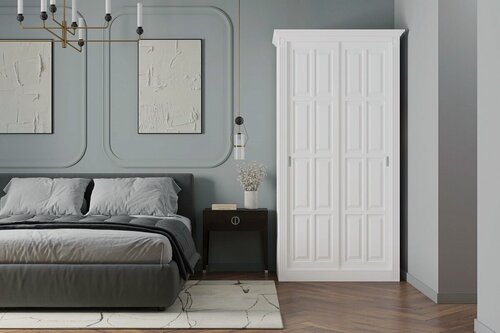 Изображение товара Шкаф-купе МебельЛэнд24 Классика - 17 МДФ 130x70x230 для одежды двухдверный