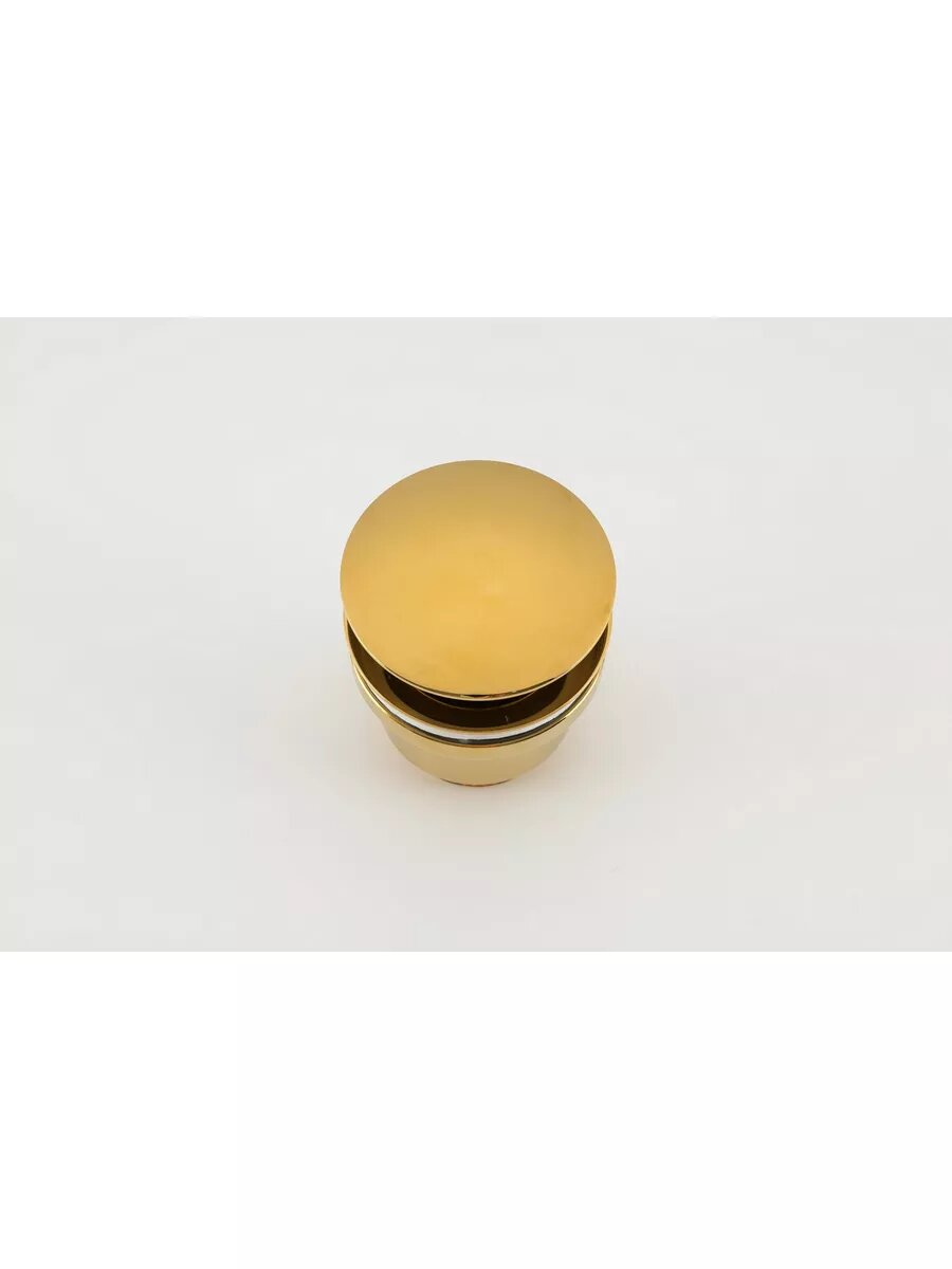 Клапан донный Frap F62-3, для раковины, автоматический, цвет золотой, латунь — фото 1