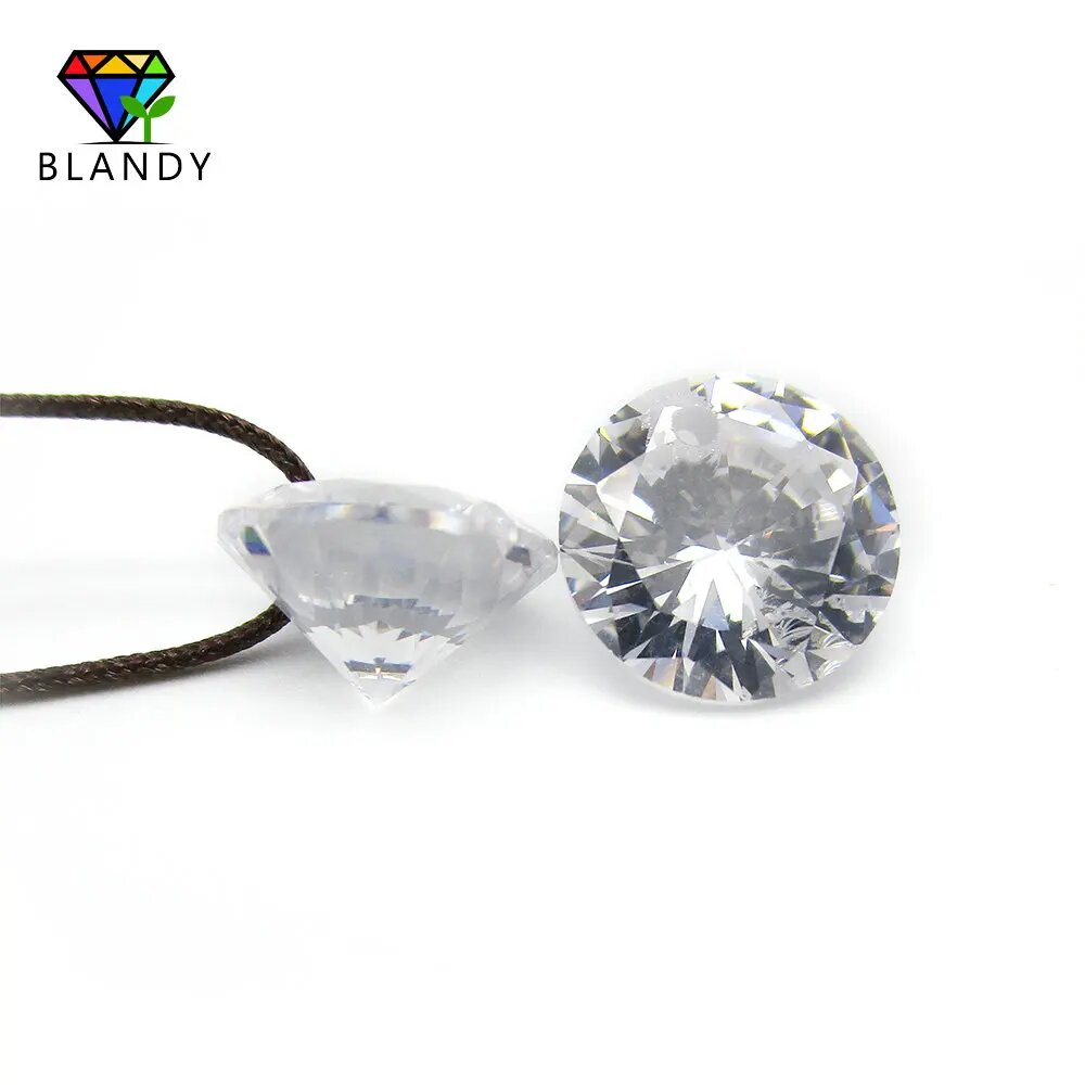 Белые круглые бусины из кубического циркония QINGYIGEM 4 мм 6 мм 7 мм 6.0mm-5pcs