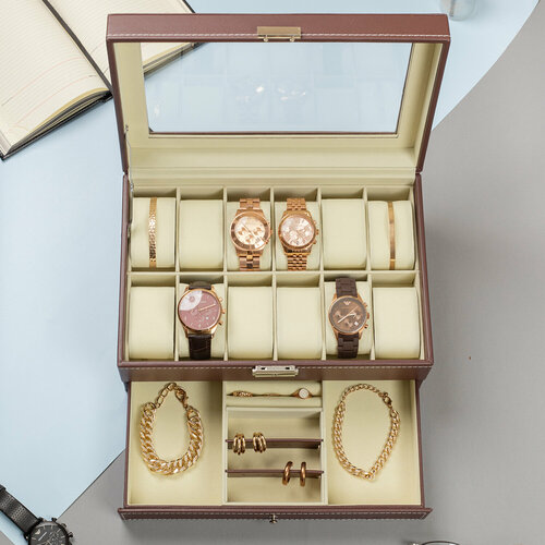 Шкатулка CLOX, коричневый