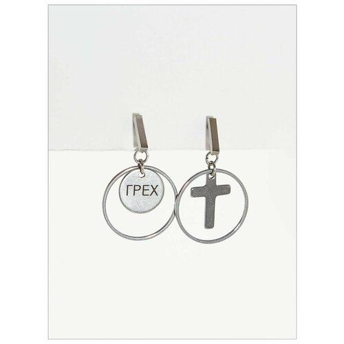 фото Серьги душа_brand, серебристый