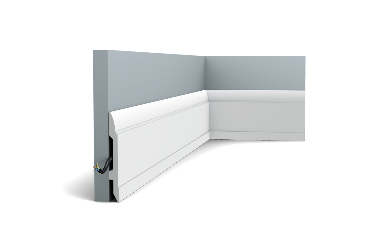 Плинтус Orac Decor 15x150 мм напольный под покраску высокий дюрополимер полиуретановый SX 104-2 метра