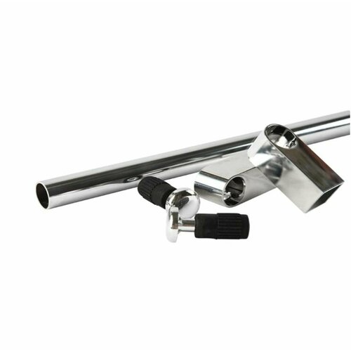 Рейлинг 1000 мм с держателем и заглушками хром