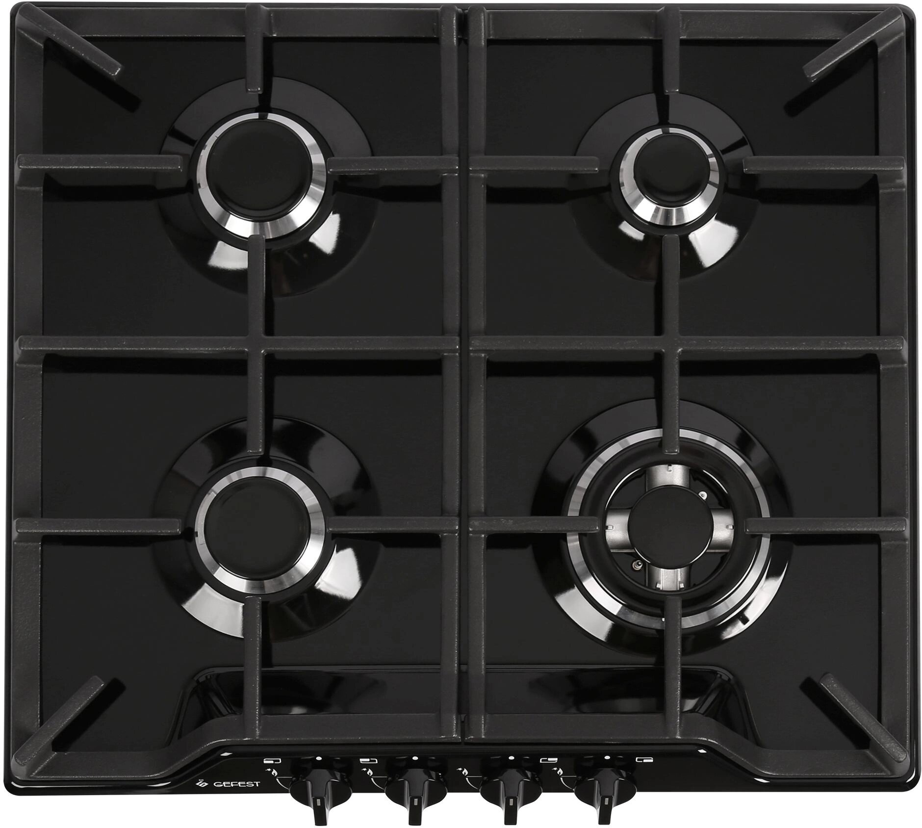 Газовая варочная поверхность Gefest ПВГ 1212-02 К3, газ-контроль горелок стола, электроподжиг, черный