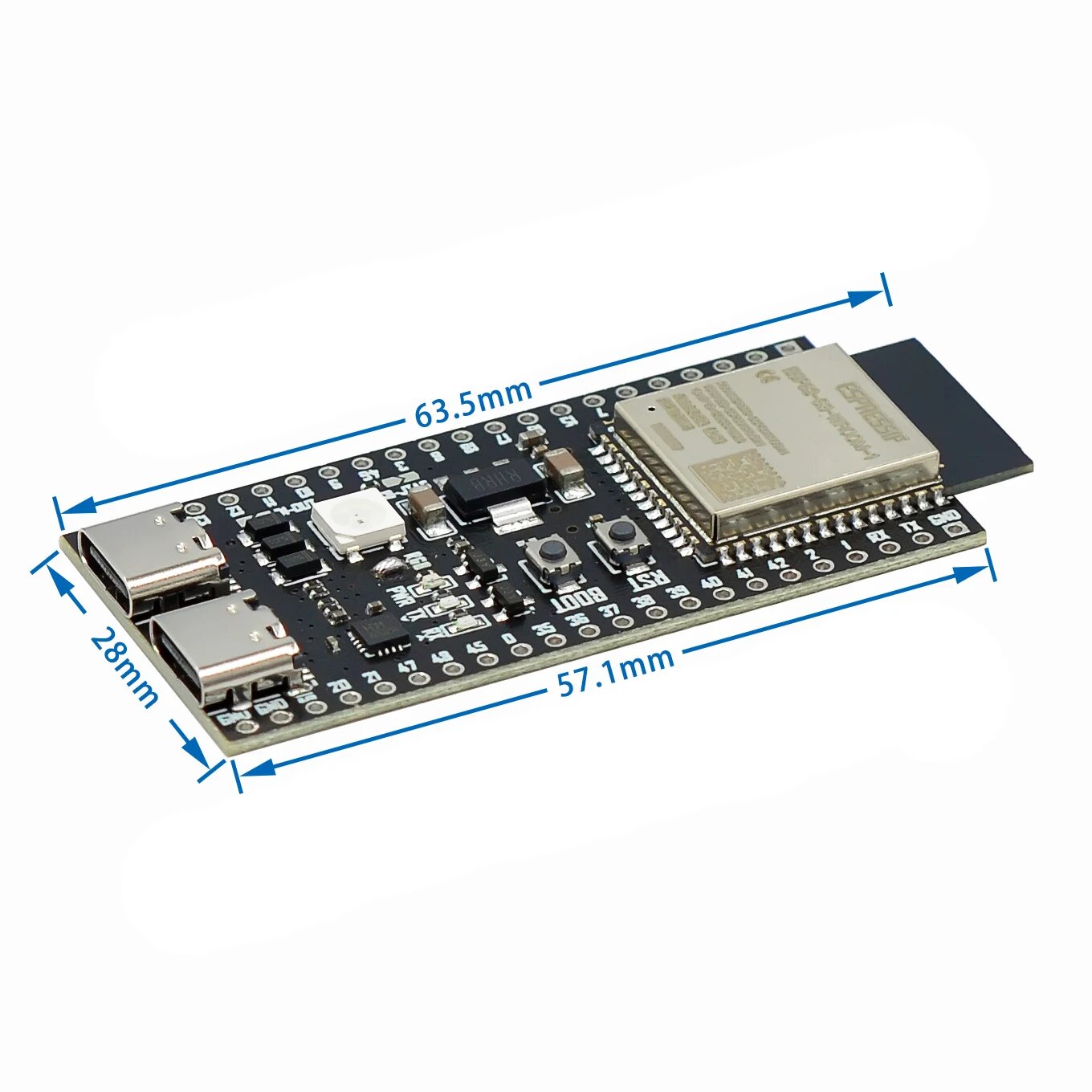 ESP32 / ESP32-C3 / ESP32-S3 Dual Type-C макетная плата