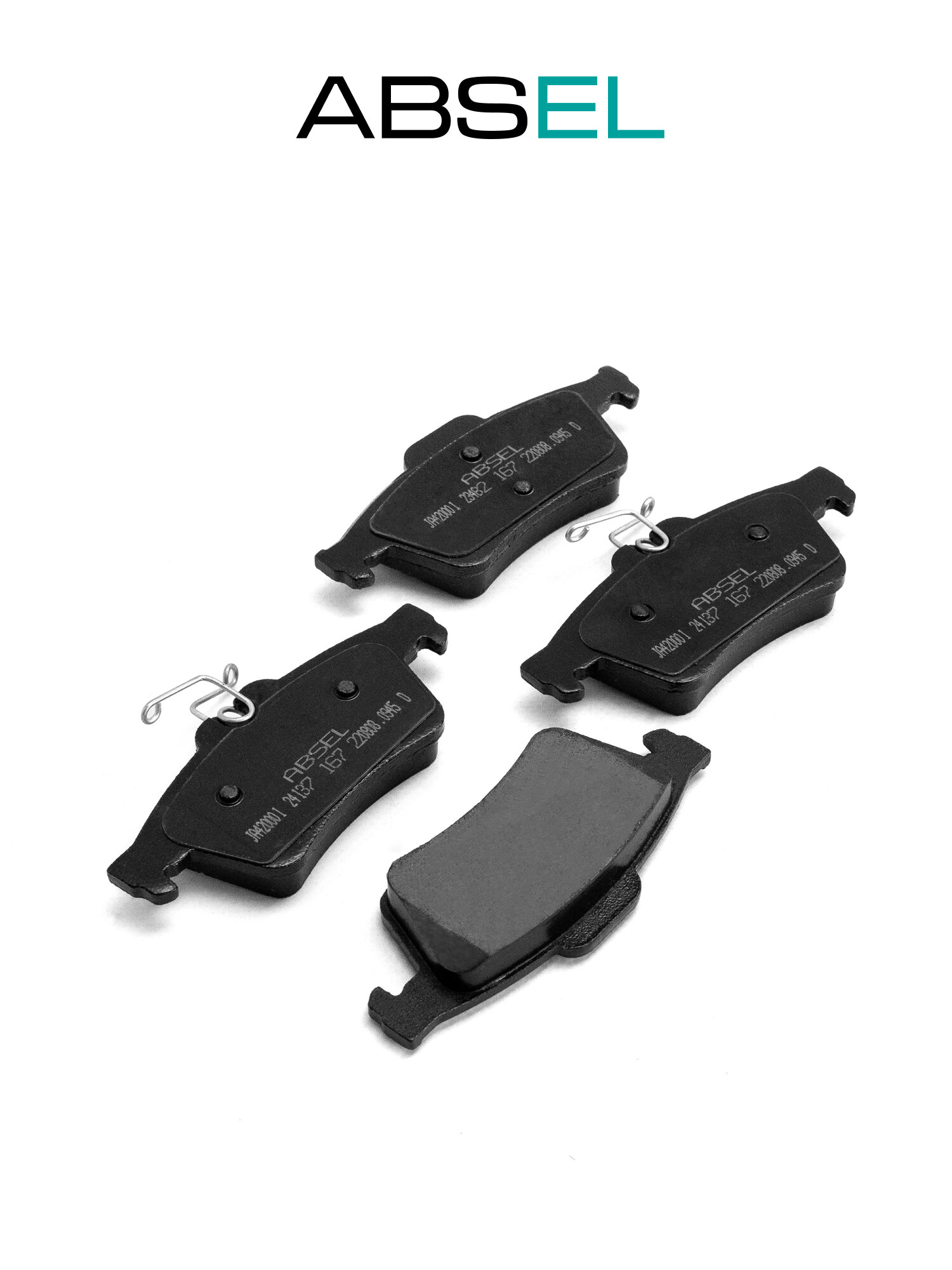 ABSEL Колодки тормозные задние JA420001 для FORD FOCUS II 2004-2012, FOCUS III 2010-2020, KUGA II 2013-2019; MAZDA 3 2003-2014 — фото 1