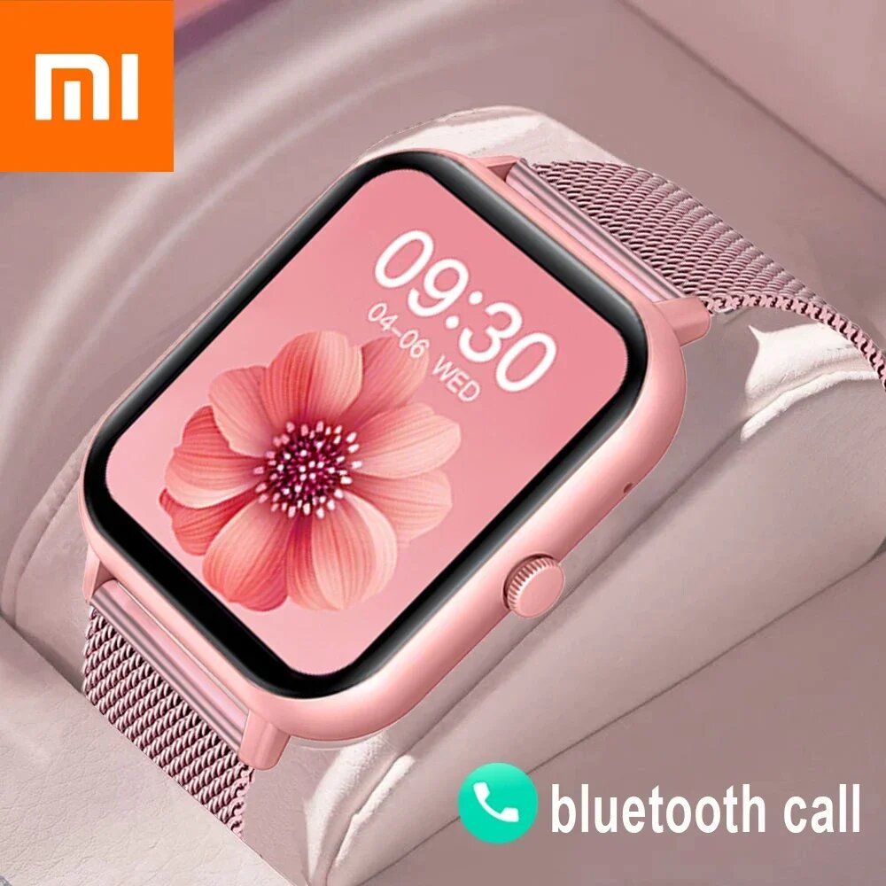 Картинки Xiaomi Call Умные часы женские, Mesh belt pink