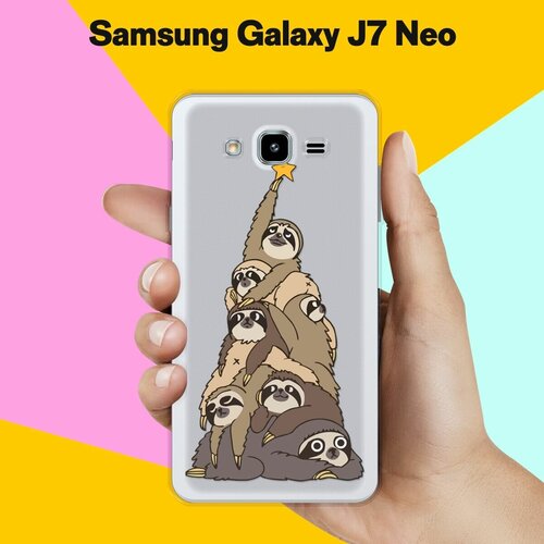 Силиконовый чехол на Samsung Galaxy J7 Neo Елка / для Самсунг Галакси Джей 7 Нео силиконовый чехол на samsung galaxy j7 neo рождественский пейзаж для самсунг галакси джей 7 нео