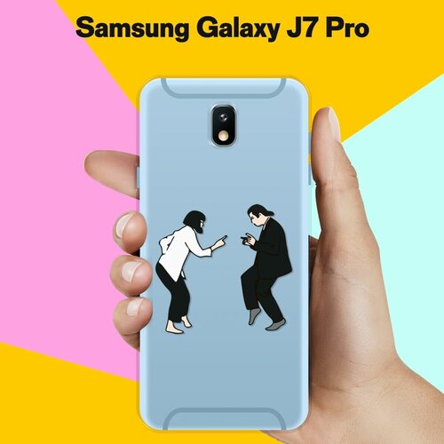 Силиконовый чехол на Samsung Galaxy J7 Pro Миа и Винсент / для Самсунг Галакси Джей 7 Про