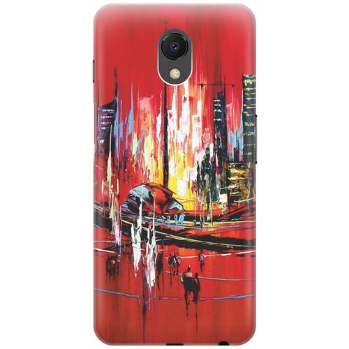 фото Cиликоновый чехол на meizu m6s / мейзу м6 эс с принтом "акварельный город" gosso