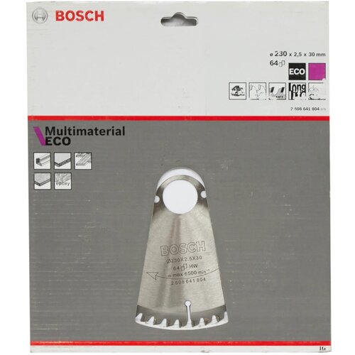 Диск пильный BOSCH ALUMINIUM 230 х 30мм Т64 2608641804