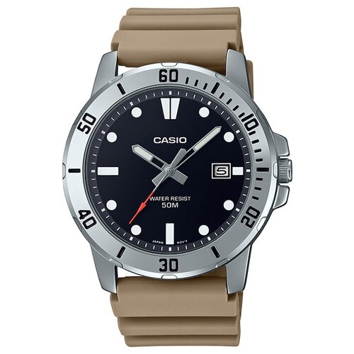 Наручные часы CASIO, бежевый, черный наручные часы casio mtp vd01 2eudf
