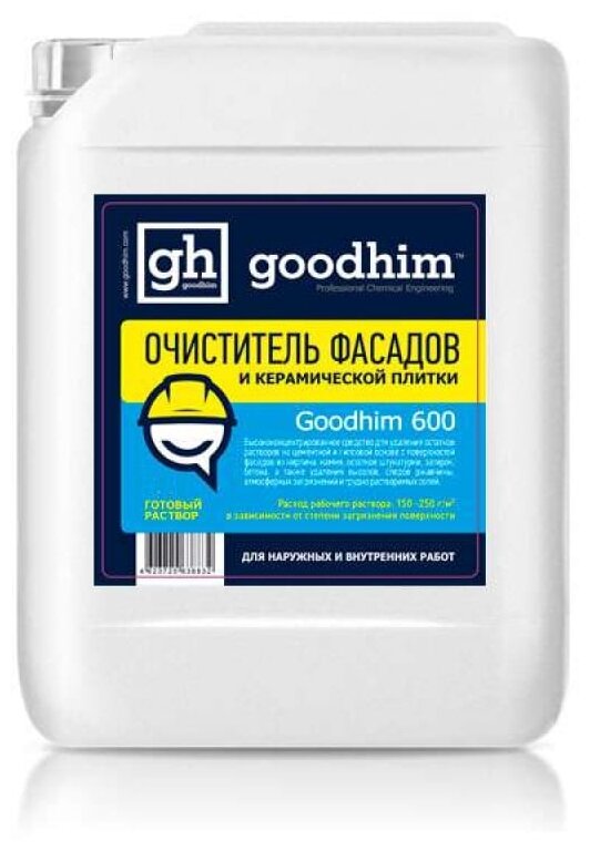 Goodhim Очиститель Фасадов И Керамической ПЛИТКИ600 - 5л Концентрат 1:5 38832 .