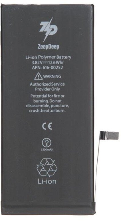 Аккумулятор ZeepDeep для iPhone 7 plus +12,12% увеличенной емкости в наборе: батарея, набор инструментов, монтажные стикеры, инструкция 3.8V 3300mAh