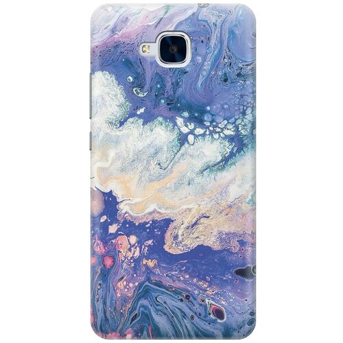 фото Cиликоновый чехол на honor 5c / хонор 5с с принтом "фиолетовый мрамор" gosso