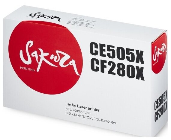 Картридж Sakura Printing Sakura CE505X (05X) для HP LJ P2055, черный, 6500 к.