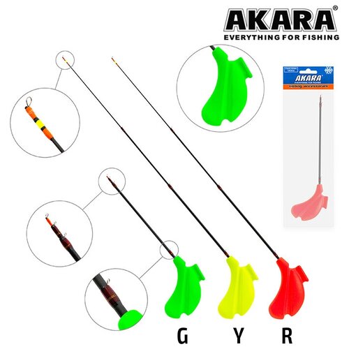 Удочка зимняя Akara Master Jig M 360 (1,5-7,0 гр.) Green (хлыст Hi Carbon teleskop 3 составной) удочка зимняя akara hltc 2 red master jig tele