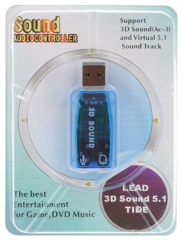 Звуковая карта USB TRUA3D (C-Media CM108) 2.0 Ret