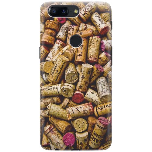 фото Re:pa накладка transparent для oneplus 5t с принтом "россыпь винных пробок"