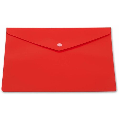 фото Упаковка конвертов на кнопке бюрократ -pk803anred, a4 непрозрачный пластик, 0.18мм, красный