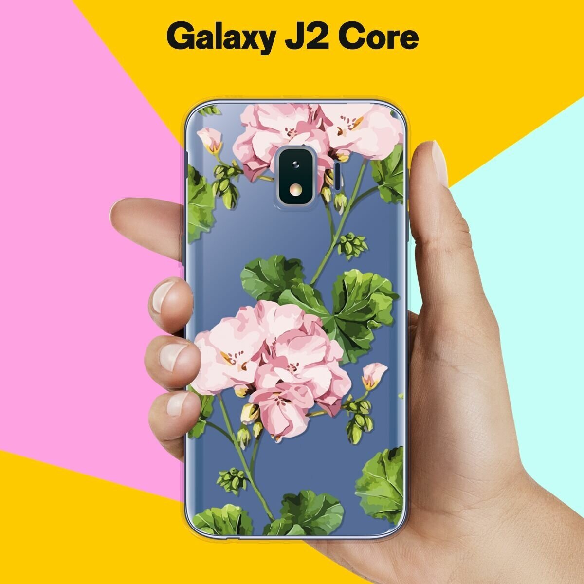 Силиконовый чехол на Samsung Galaxy J2 Core Пионы / для Самсунг Галакси Джей 2 Кор