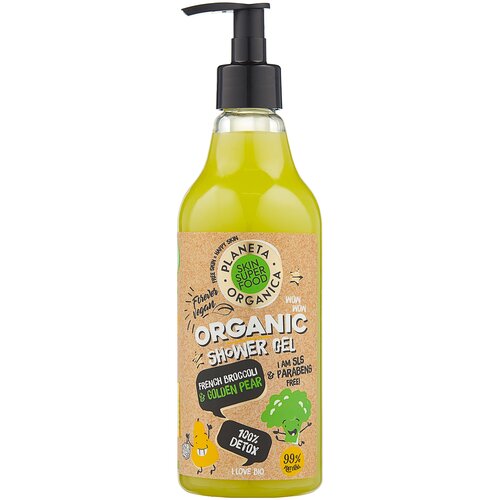 Гель для душа 100% detox Planeta Organica Skin Super Food, 500 мл