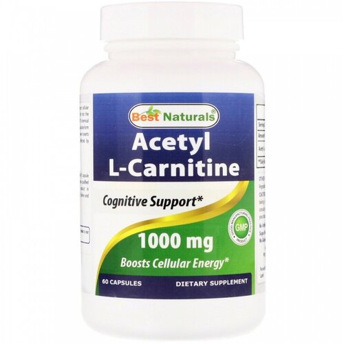 фото Л-карнитин в капсулах best naturals acetyl l-carnitine 1000 mg. м 60 капс