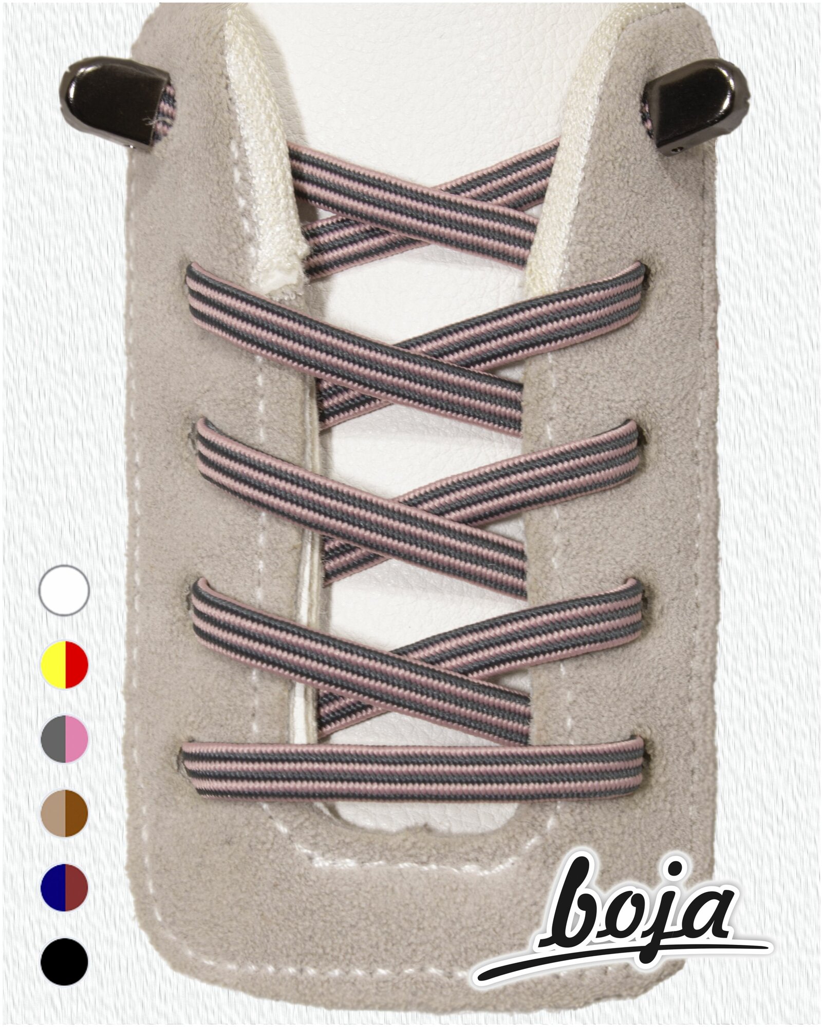 Шнурки для обуви BOJA (LUX), эластичные, плоские - фотография № 1