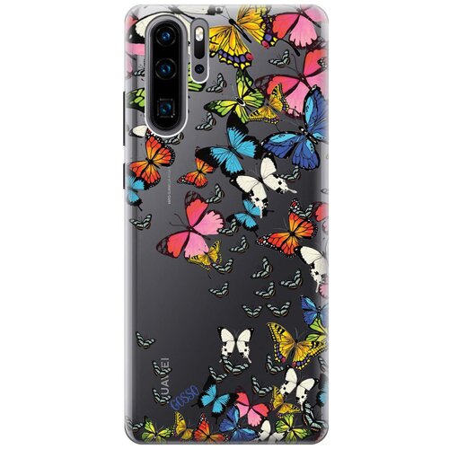 Ультратонкий силиконовый чехол-накладка Transparent для Huawei P30 Pro с 3D принтом Magic Butterflies ультратонкий силиконовый чехол накладка transparent для xiaomi redmi note 10 с 3d принтом magic butterflies