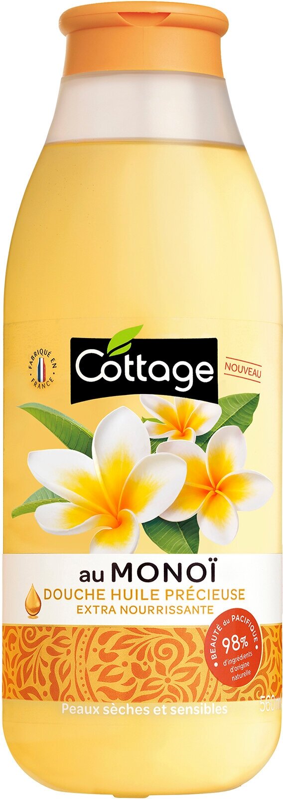 COTTAGE Гель для душа Extra Nourishing Precious Oil с маслом моной, 560 мл