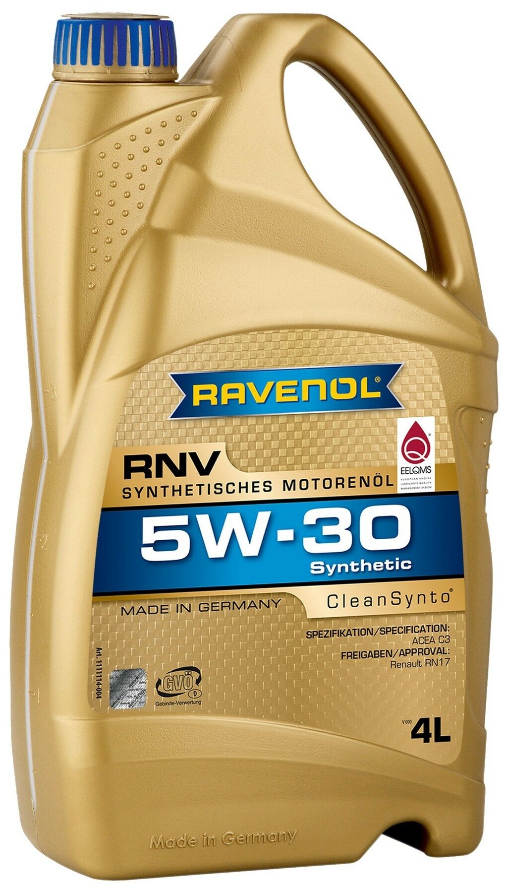 Моторное масло RAVENOL RNV SAE 5W-30 (4л)