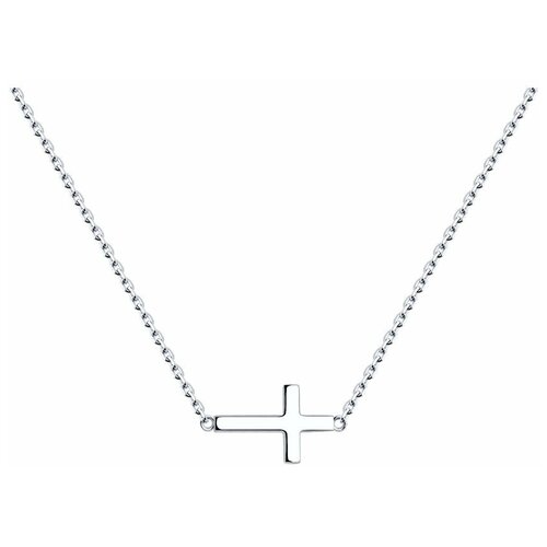 Колье SKLV, серебро, 925 проба, родирование, длина 55 см.